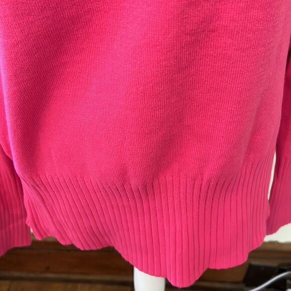 French Connection baby soft roll neck hot pink sweater Size L New - Picture 6 of 10